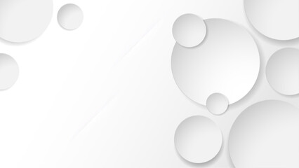 Clean White Geometric Shape Abstract Design