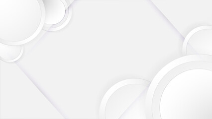 Clean White Geometric Shape Abstract Design