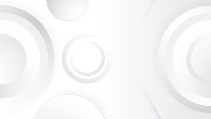 Clean White Geometric Shape Abstract Design