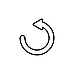 Undo Icon. Back or Return Illustration on white background