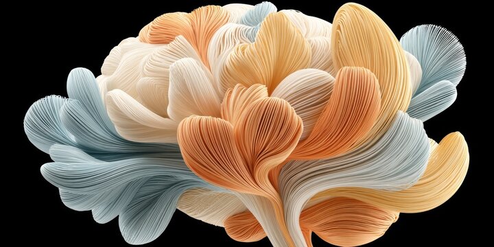 Cognitive flexibility an abstract digital brain in shifting colors and patterns