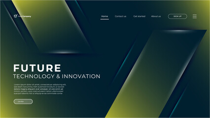 Creative Gradient Abstract Landing Page Template