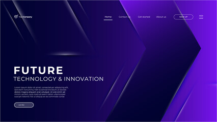 Creative Gradient Abstract Landing Page Template