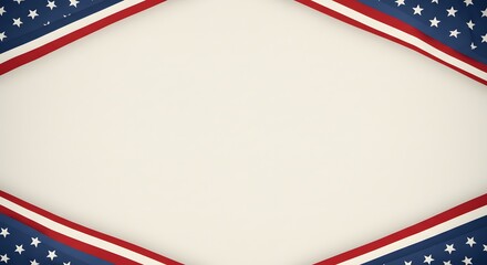 Patriotic American Flag Border Design Perfect for Independence Day Celebrations and Memorial Templates