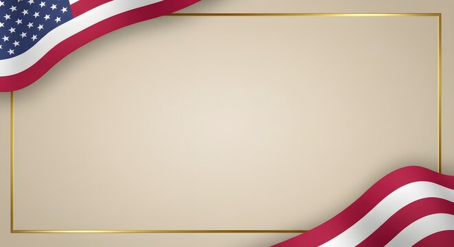 Patriotic American Flag Design Template for Independence Day Celebrations and Presentations