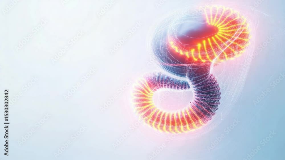 Aufkleber glowing abstract energy swirl: a captivating abstract representation of swirling energy, illuminated