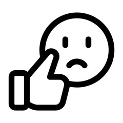 Negative Feedback Customer Service Icon