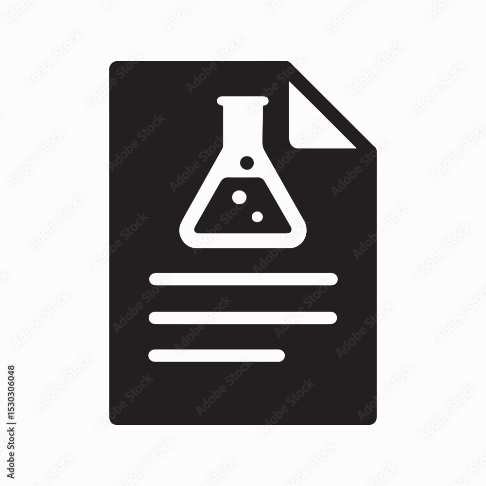 Poster lab report icon design with white background