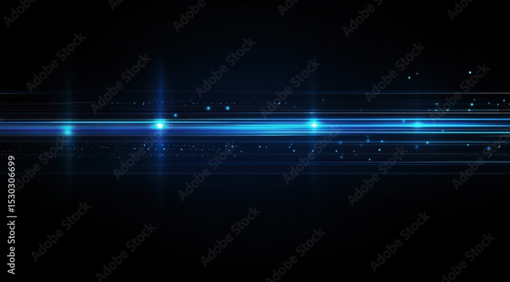 Poster abstract blue energy lines: a dynamic display of futuristic energy streaks across a deep black space