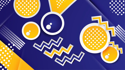 Blue and Yellow Graphic Art Background Design