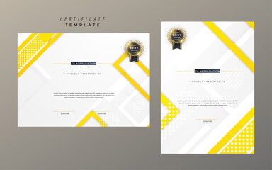 Abstract Colorful Award Certificate Template Art