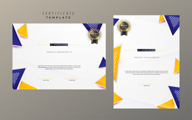 Abstract Colorful Award Certificate Template Art