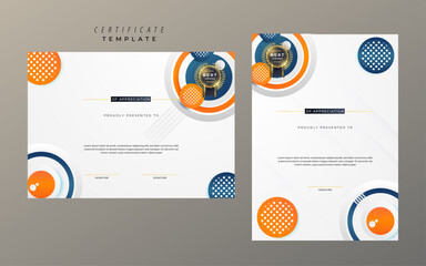 Abstract Colorful Award Certificate Template Art