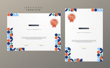 Abstract Colorful Award Certificate Template Art