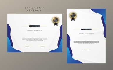 Abstract Colorful Award Certificate Template Art