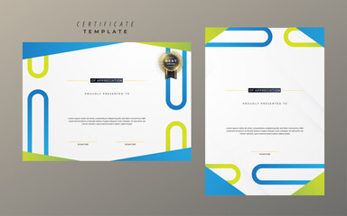 Abstract Colorful Award Certificate Template Art