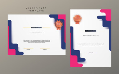 Abstract Colorful Award Certificate Template Art
