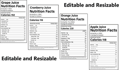 New Nutrition Facts, Apple Juice Nutrition Facts, Orange Juice Nutrition Facts, Grape Juice Nutrition Facts, Cranberry Juice Nutrition Facts, Nutrition Facts label,  Nutrition, Facts, 