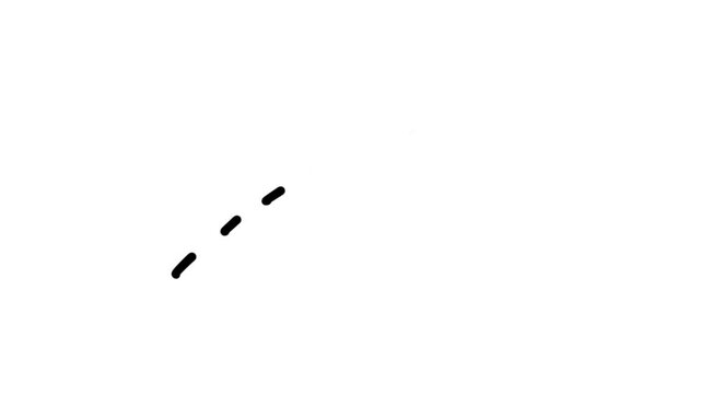 Black Dotted Line Arrow Loop Animation