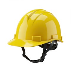 Yellow hard hat safety helmet isolated on white background