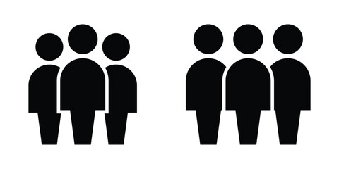People icon set, Persons symbol, People group icon set. Team people. User profile symbol. Vector illustration.