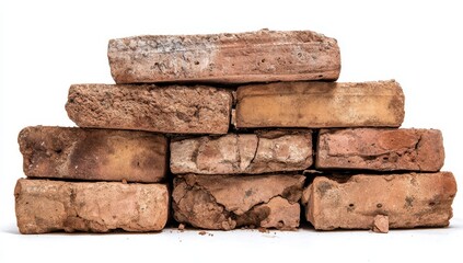 Obraz premium Stack of aged bricks