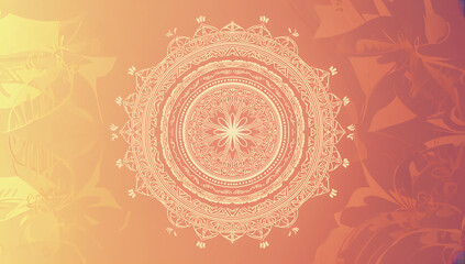 Festival Background Round Floral Ornament stock illustration, pattern arabic islamic east style 