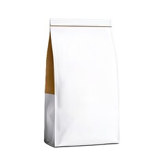 Pet food packaging shot on white background featuring dry dog food bag with clean minimalist label