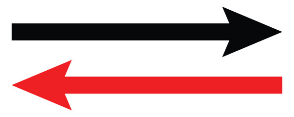 A versatile pair of direction arrows used to indicate movement, return, or flow control in digital content.