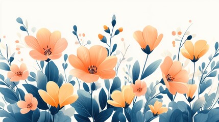 Delicate floral arrangement, soft colors, artistic background, digital art, suitable for posters or greeting cards