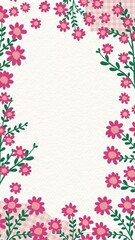 Colorful Floral Frame Background
