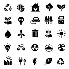 Fototapeta premium 2_Icon Nature Recycle Set
