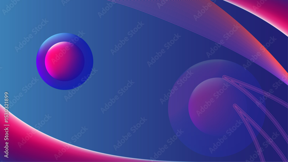 Poster gradient colorful wavy lines background art