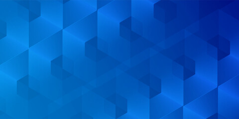 Modern Hexagon Blue Tech Finance Fintech Background Abstract Pixel Pattern Vector Modern Abstract Illustration