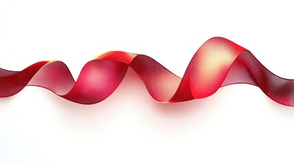 Red ribbon, elegant, abstract, gift wrap, background