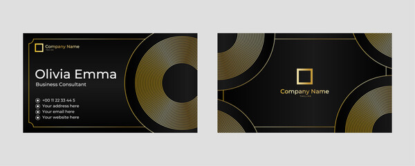 Luxury Golden Business Card Design Template