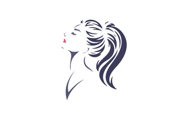 Beauty Care Woman Face Icon Logo Design – Elegant SVG Art File for Skincare, Spa, Cosmetics, Wellness, and Digital Branding Use