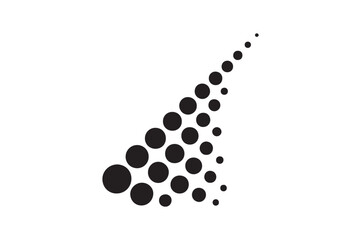Motion Dots silhouette vector with white background