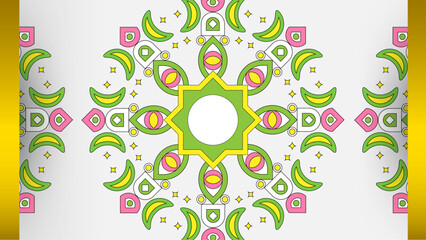 Colorful Elegant Mandala Pattern Background