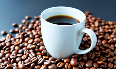 Fresh Brewed Coffee in White Cup