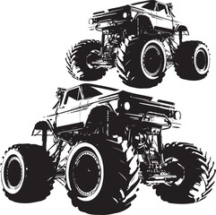 Kind of silhouette monster truck © Inoe