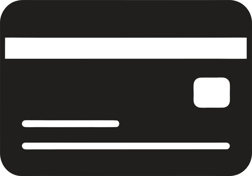 Credit Card Silhouette: Payment Icon

