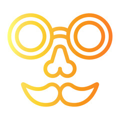 mask Line Gradient Icon