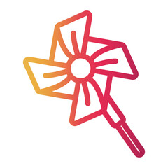pinwheel Line Gradient Icon