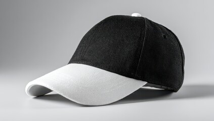 Black and white baseball cap