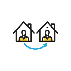 Multi color icon for shift