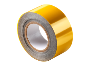 Bright yellow adhesive tape dispenser for office use