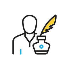 Multi color icon for writer