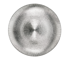 silver circle aluminum cut out isolated transparent background