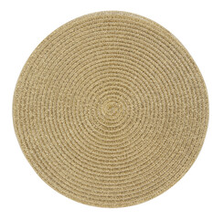 Gold circle placemat cut out isolated transparent background